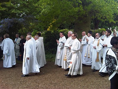 Anglican clergy concelebrate at Walsingham