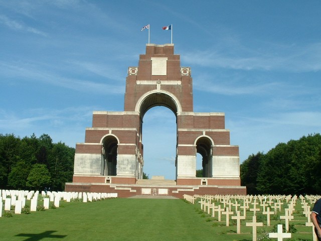 The Memorial to the Missing of the Somme at Thiepval. (Architect: Sir Edwin Lutyens)