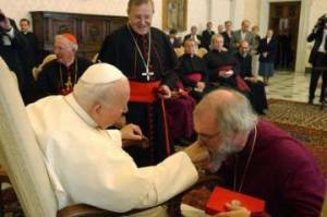 Pope John Paul II & Rowan Williams, Archbishop of Canterbury