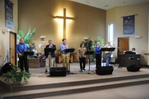 evangelical worship - band and singers